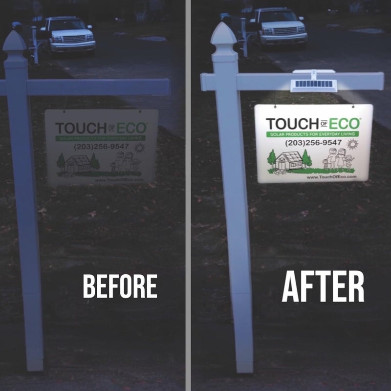 Touch Of ECO LITEAGENT PRO - Solar Dual Sided LED Post Light For Real Estate Signs, Business, Yard Sign Lighting - Includes Adjustable Sign Mounting Bracket - Image 2